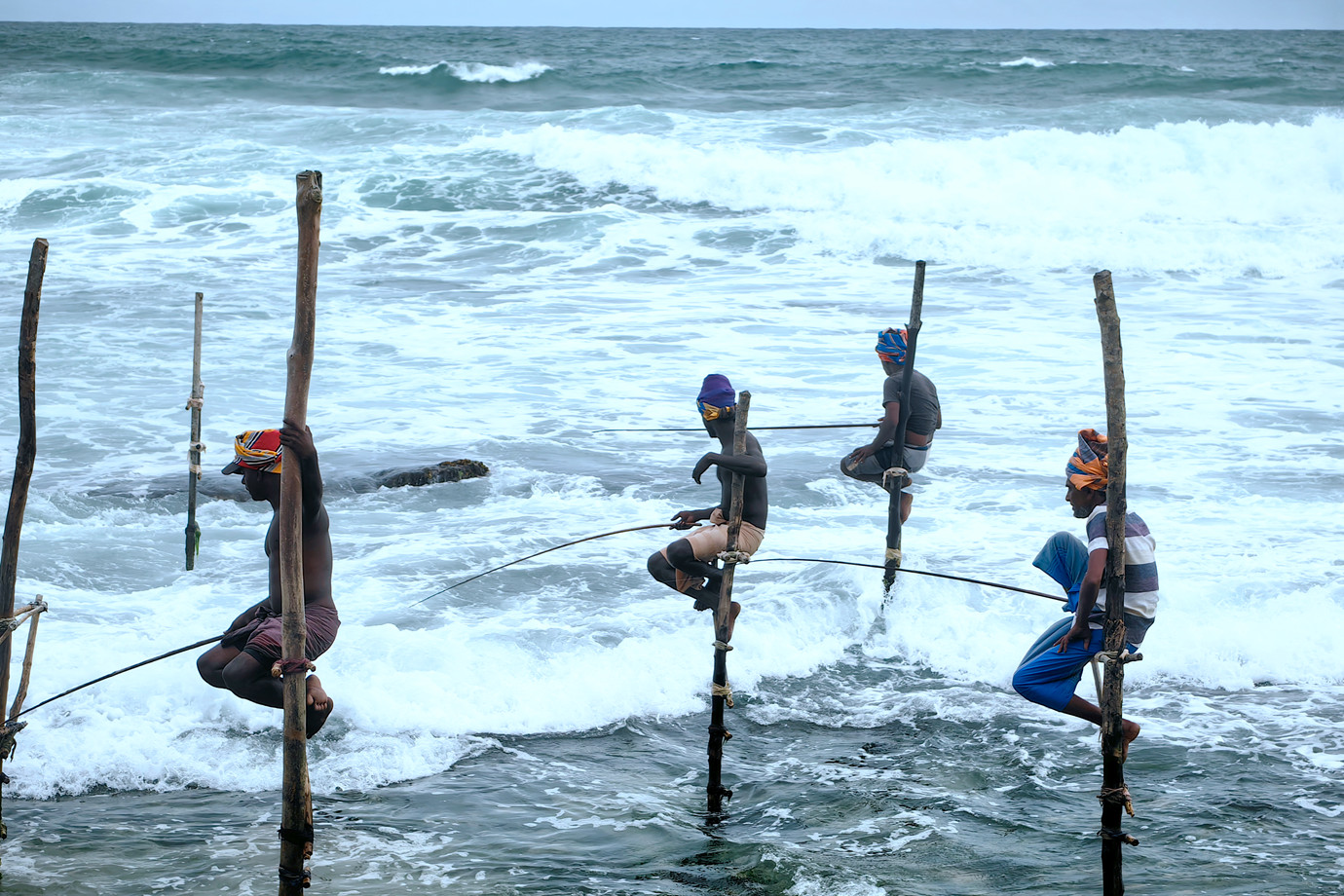 斯里蘭卡-高蹺釣魚 stilt fishing